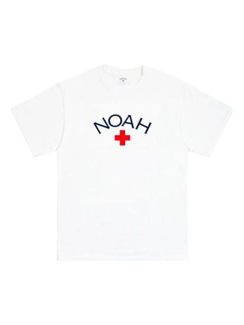 Noah NOAH Thank You Core Logo Tee Red Logo Love limited Short Sleeve Unisex White NOAH-SS20-008