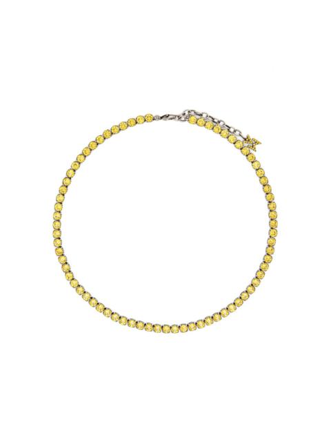 【AMINA MUADDI】silver-tone crystal anklet Amina Muaddi Silver-tone crystal anklet | REVERSIBLE