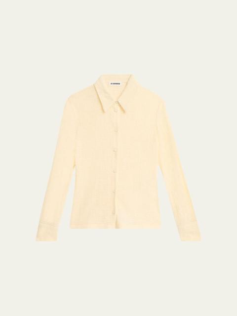 Jil Sander Openwork Cotton Knit Shirt