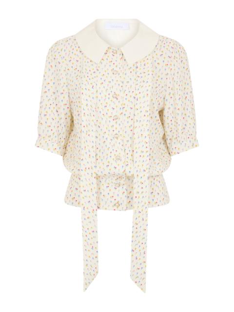 rabanne Printed Blouse white