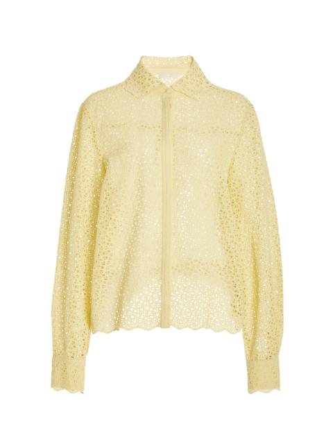 Abbott Eyelet Cotton Blouse yellow