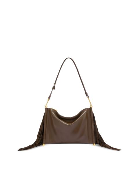 FURLA XL suede fringing shoulder bag