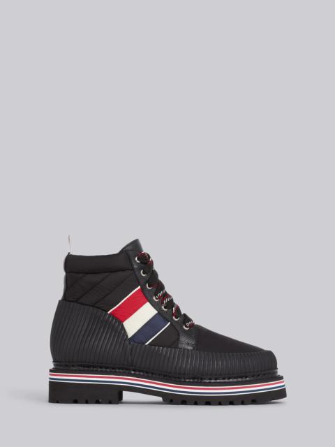 Thom Browne Black Nylon All Terrain Tricolor Stripe Boot