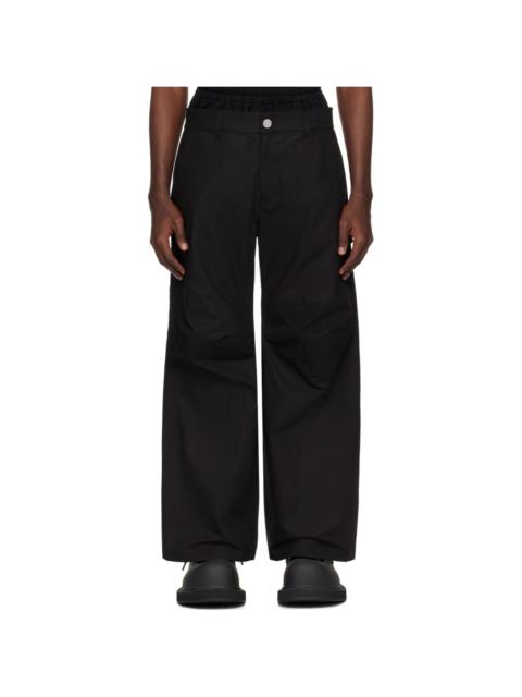 We11done Black Layered Trousers