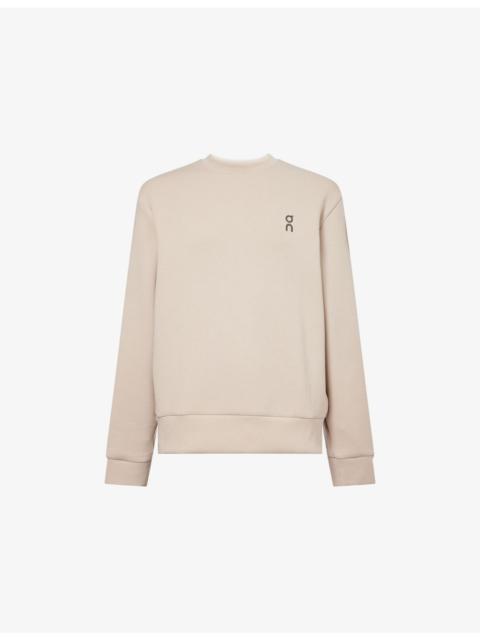 On Focus Tech Crewneck Stretch-Cotton Blend Sweatshirt