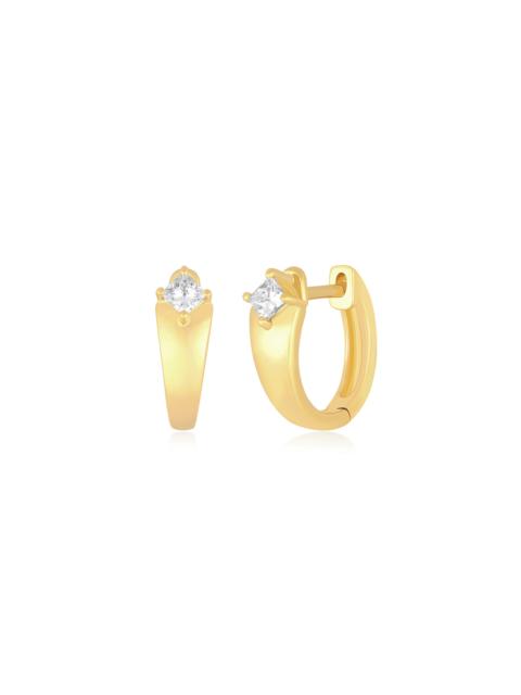 EF Collection 14K Yellow Gold Diamond Earrings