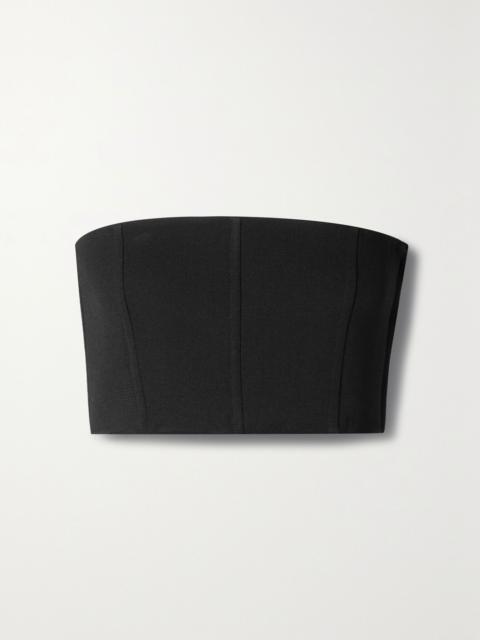 The Row Hilde wool-blend bandeau top Black