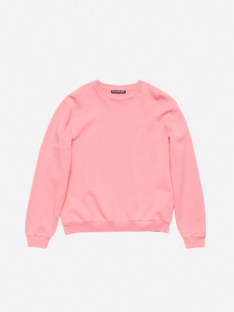 Crew neck fleece sweater - Tango pink