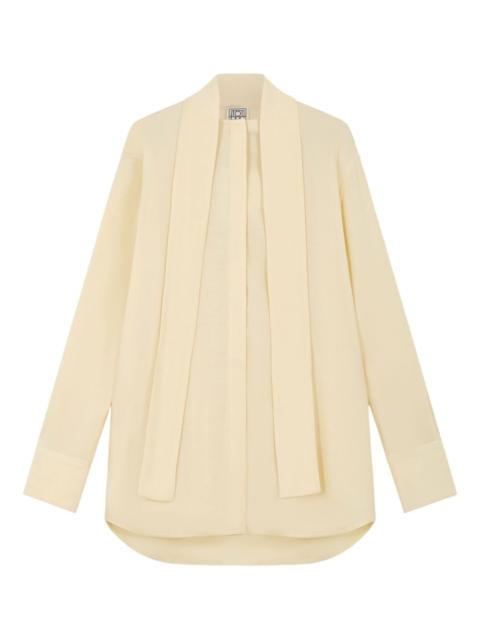 lavalliere-detail shirt