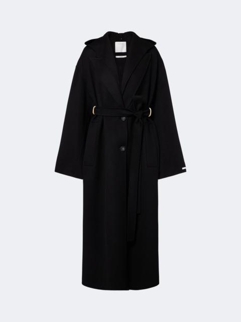 Sportmax Hooded virgin wool coat
