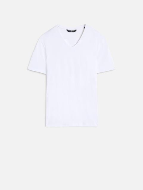 7 For All Mankind Luxe Performance V-Neck Tee in White