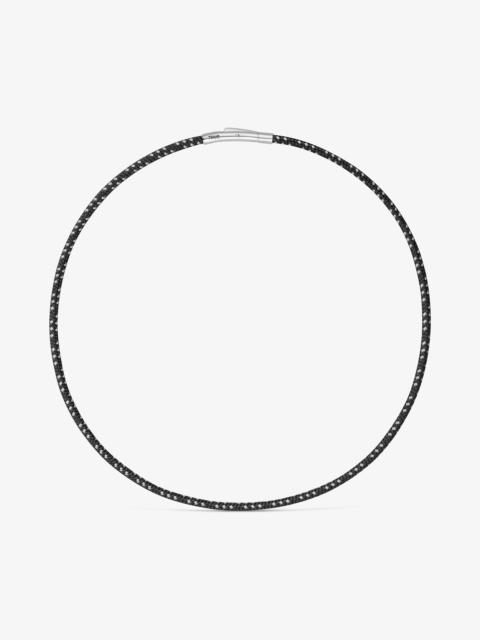 TOUS Necklace with black cord and steel TOUS Basics