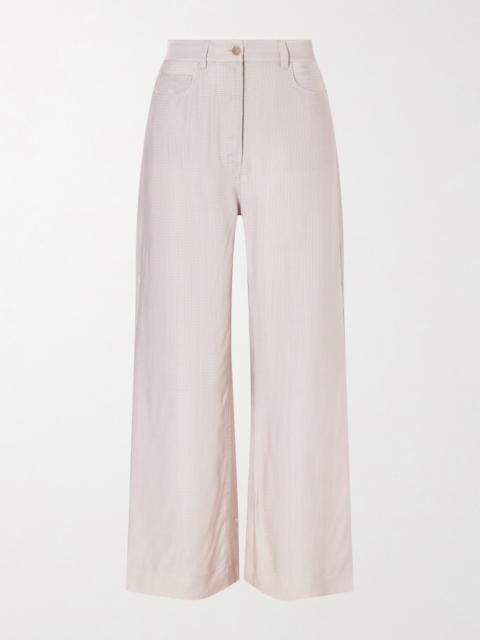 Acne Studios Poltana Checked Cupro Wide-leg Pants