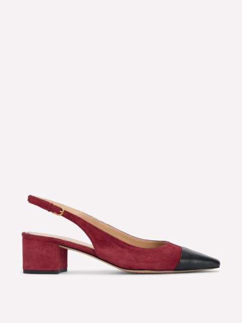 BODEN Ailsa Block Heel Slingbacks-Oxblood