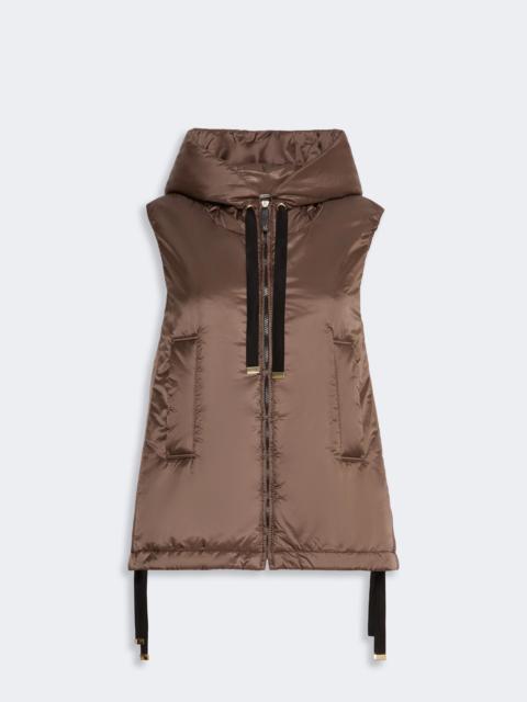 Max Mara GREENGO Padded water-repellent hooded gilet - BROWN