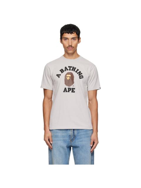 A BATHING APE® Gray College T-shirt