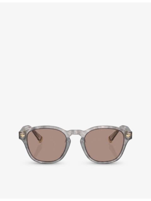 Brunello Cucinelli BC4006S round-frame acetate sunglasses