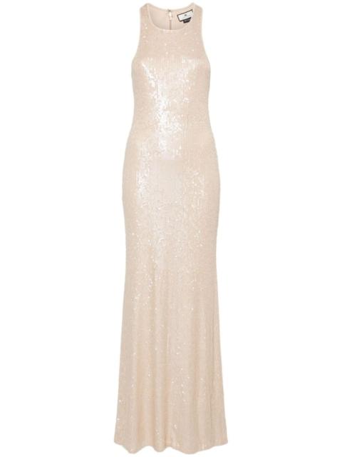 ELISABETTA FRANCHI racerback sequined gown