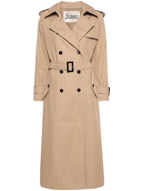 Herno belted cotton trench coat