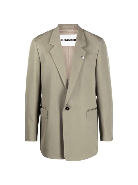 single-breasted wool blazer