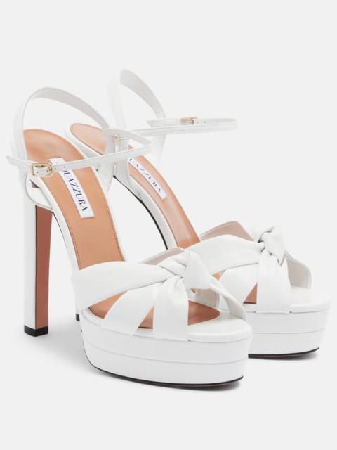 AQUAZZURA Nina leather platform sandals