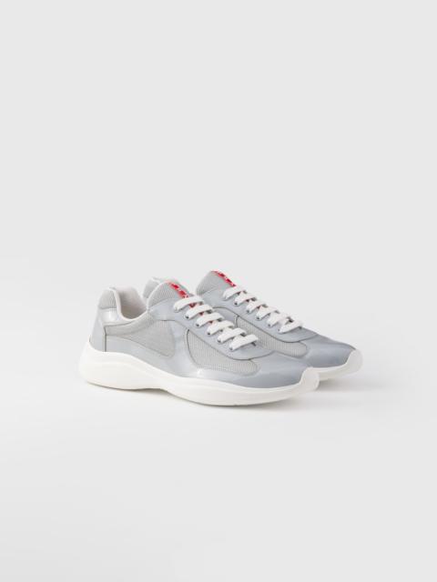 Patent leather and technical fabric Prada America's Cup sneakers