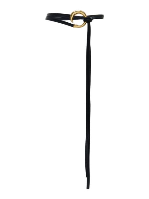 Bottega Veneta Sardine Leather Belt black