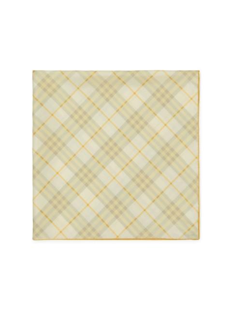 checked silk scarf
