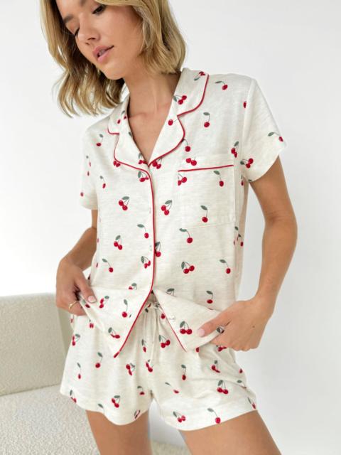 Splendid Cherry Toss Flora Pillowsoft Short Set