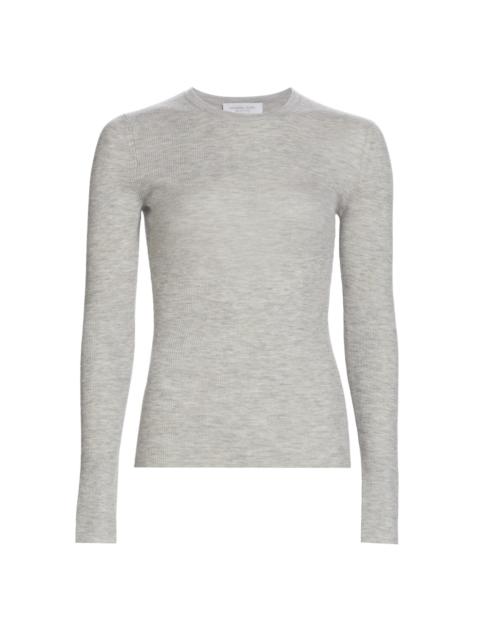 MICHAEL KORS COLLECTION Women's Hutton Ribbed Cashmere Sweater - Pearl Melange