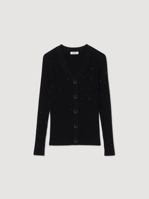 Sandro RHINESTONE CARDIGAN