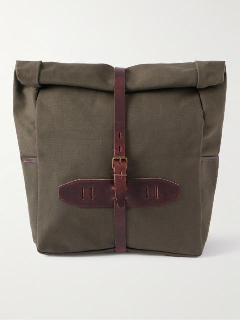 Bleu de Chauffe Jamy Leather-Trimmed Canvas Backpack