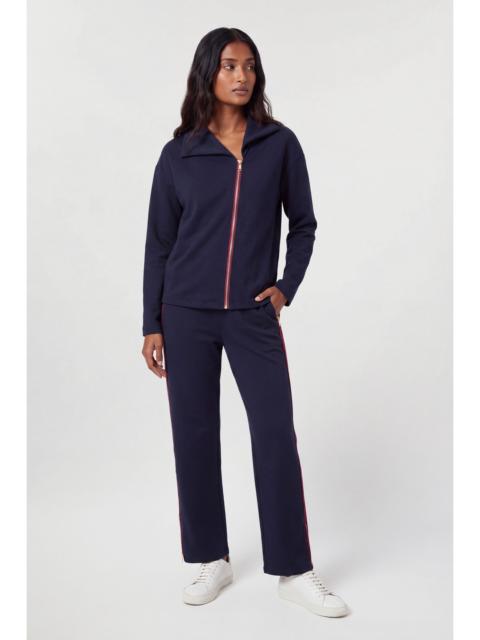 KAREN MILLEN Viscose Blend Off Duty Zip Front Jacket