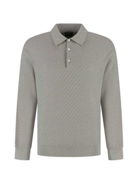 Brioni buttoned long-sleeve polo shirt
