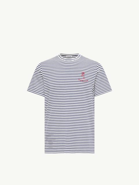 Moncler Striped Cotton & Modal Blend T-Shirt