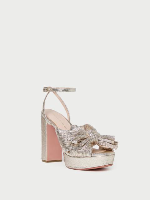 LOEFFLER RANDALL Natalia Champagne Platform Bow Heel
