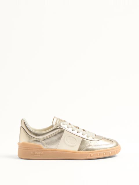 UPVILLAGE TRAINER IN LAMINATED CALFSKIN WITH NAPPA CALFSKIN LEATHER BAND