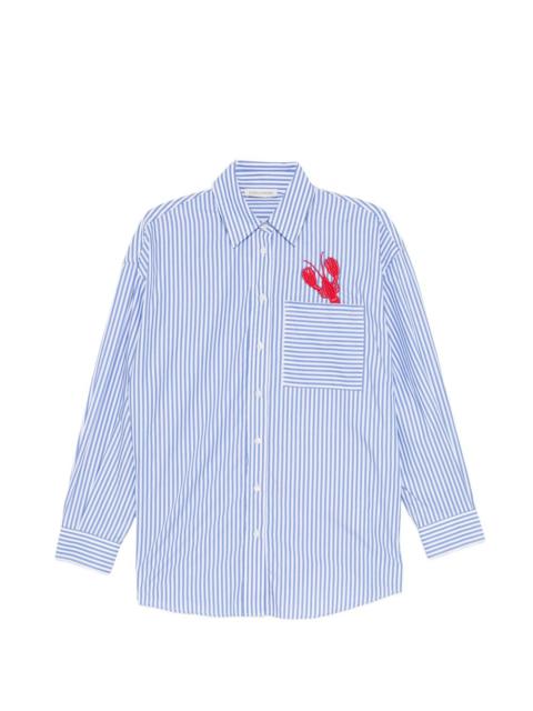 Joshua Sanders lobster-embroideried shirt