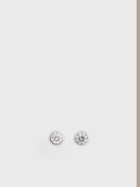 TOTEME Mini diamond studs silver/white