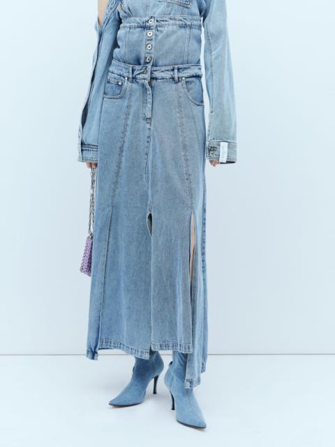 rokh Extended Waistband Denim Skirt