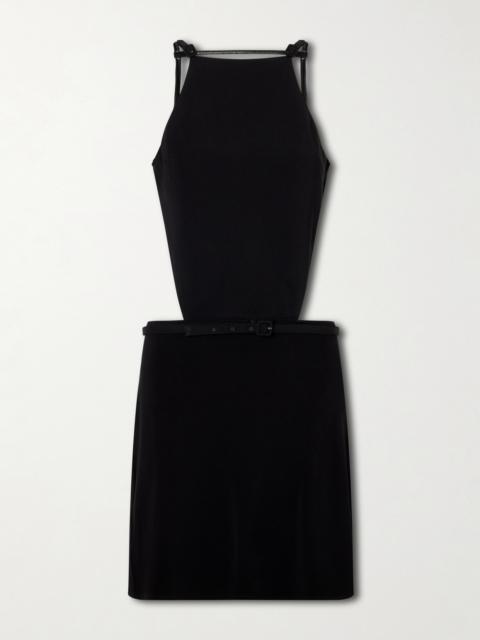 courrèges Open Back Jersey Mini Dress