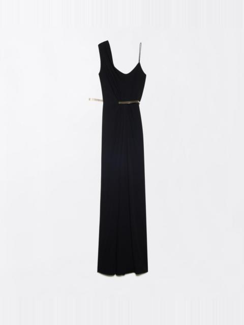 TOM FORD CREPE JERSEY ASYMMETRIC DRAPED EVENING DRESS