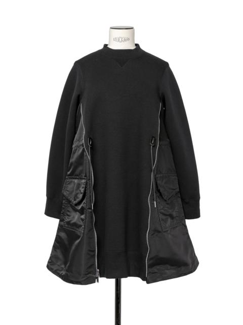 sacai Sponge Sweat x Nylon Twill Dress