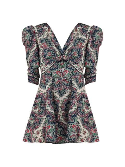 Shoshanna Women's Natalya Floral Minidress - Navy Cherry