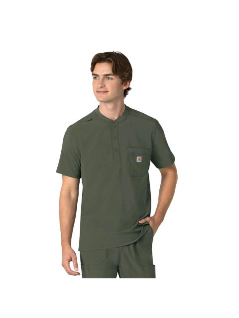 Carhartt Force Cross-Flex Men's Henley Scrub Top