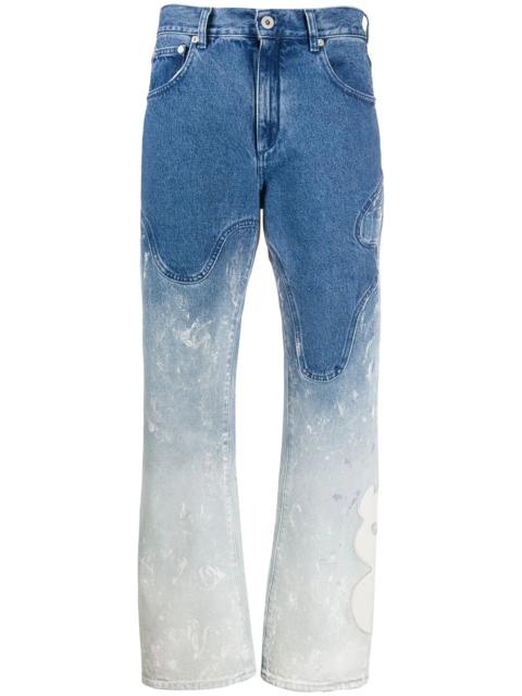 Off-White bleached baggy jeans