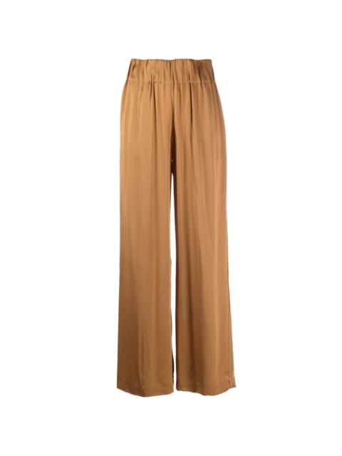 high-waist wide-leg trousers