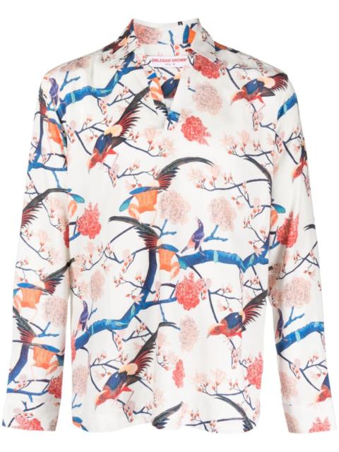 ORLEBAR BROWN Ridley graphic-print long-sleeve shirt