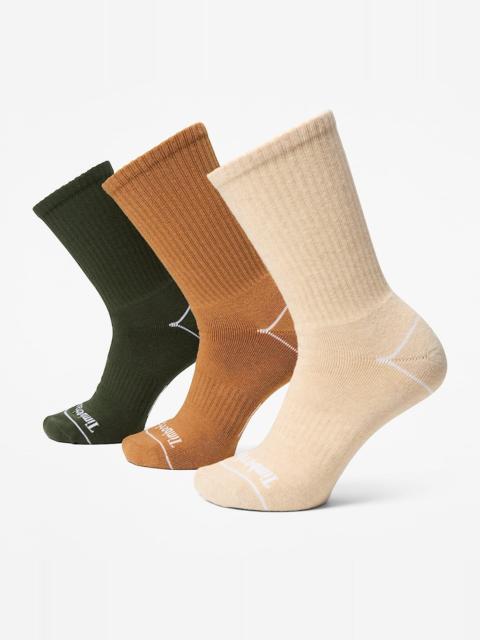 Timberland Bowden 3-Pack Full Cushion Crew Sock