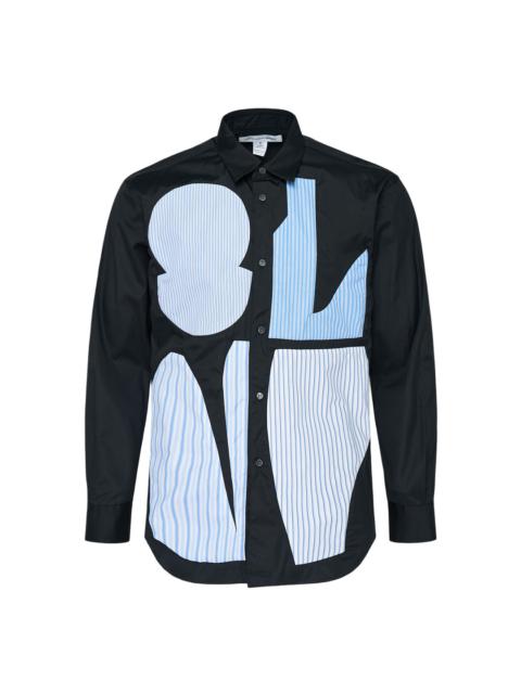 Comme des Garçons SHIRT Abstract Patchwork Long Sleeve Shirt